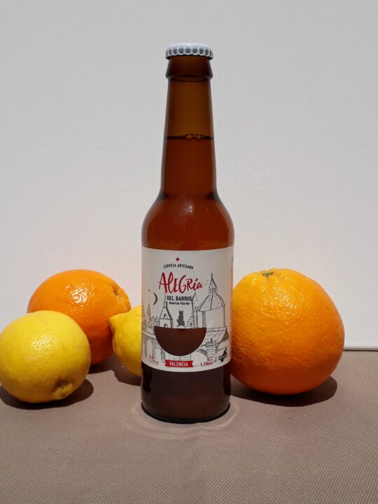 Cerveza artesana Alegría del Barrio.